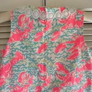 Lilly Pulitzer, size 7, lobster print girls shift dress